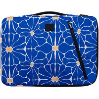 Exacompta Laptophülle Flower Kunstfaser blau bis 40,6 cm (16 Zoll) von Exacompta