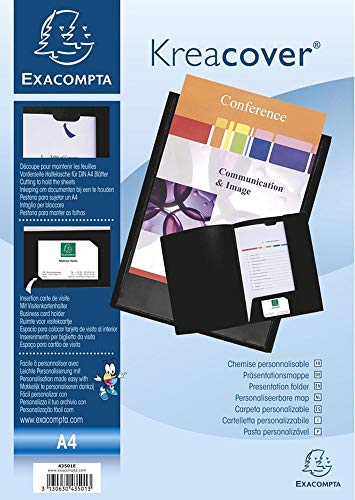 Exacompta Präsentationsmappe schwarz Angebotsmappe A4 sw von Exacompta