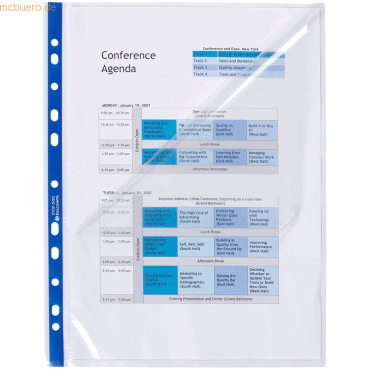 Exacompta Prospekthüllen Stop Doc A4 PP 60my glasklar oben u. seitl. o von Exacompta