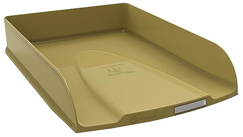 Exacompta - Ref. 11129D - Briefablage Combo STYLI Neo Déco - für Dokumente im Format A4+ - Maße 34 x 25 x 6,5 cm - Etikettenhalter - für 500 Blatt - Farbe Kupfer Gold von Exacompta