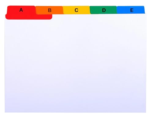 Exacompta - Ref. 13997E – Karton mit 10 Registern für Karteiboxen, bedruckt von A bis Z, weiße Karte, 160 g, 25 Fächer, A6, weiß von Exacompta