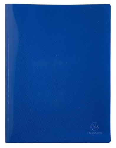 Exacompta 88182E 12er Pack Sichtmappe BeeBlue aus blickdichten Recycling-Kunststoff DIN A4 mit 30 Klarsichthüllen, 60 Sichten, Aktenhülle, Prospekthülle, Marineblau Blauer Engel von Exacompta