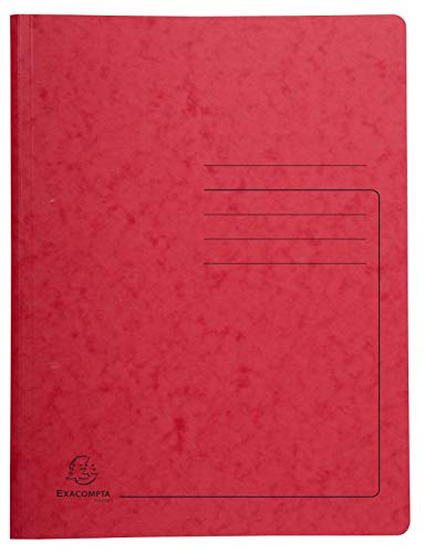 Exacompta - Ref. 240225E - Karton mit 25 Heftmappen aus Glanzkarton 355 g/m² - bedruckter Deckel - FSC®-zertifizierter Mappe - Maße 24 x 32 cm für DIN A4 - rot von Exacompta