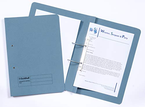 Guildhall Schnellhefter 420 g/m² Kapazität 38 mm Folio-Format 25 Stück blau von Exacompta