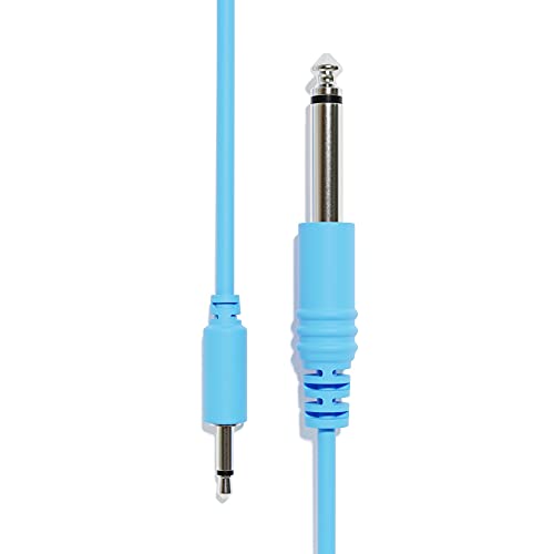 ExcelValley - 1-Pack - Mono Patchkabel - TS 3,5mm 1/8" zu 6,35mm 1/4" [Blau | 120 cm - 47,24"] von ExcelValley