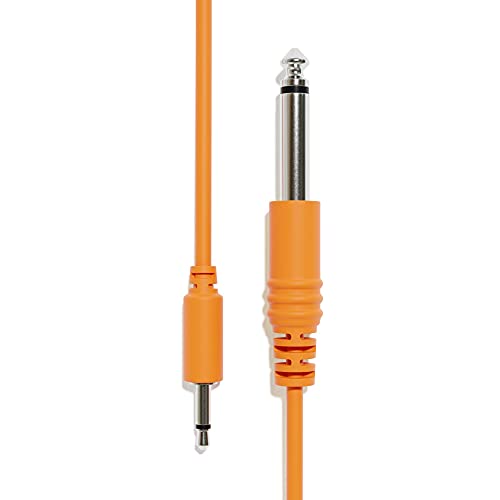 ExcelValley - 1-Pack - Mono Patchkabel - TS 3,5mm 1/8" zu 6,35mm 1/4" [Orange | 120 cm - 47,24"] von ExcelValley