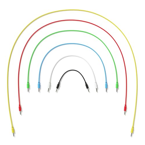 ExcelValley Mono-Patchkabel, modular, TS 3,5 mm, 1/8 Zoll, Eurorack-Synthesizer, 6 A-Packung, 6 Stück von ExcelValley