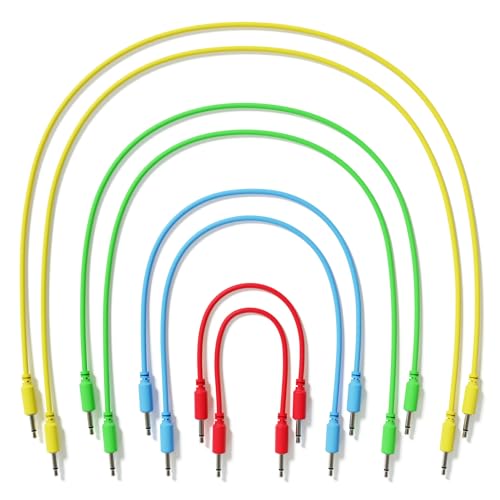ExcelValley Mono-Patchkabel, modular, TS 3,5 mm, Eurorack-Synthesizer, 8 Stück, 8 Stück von ExcelValley
