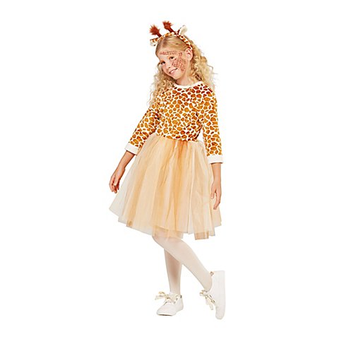 buttinette Kinderkleid "Giraffe Gittchen", creme/hellbraun von Exclusive Design by buttinette