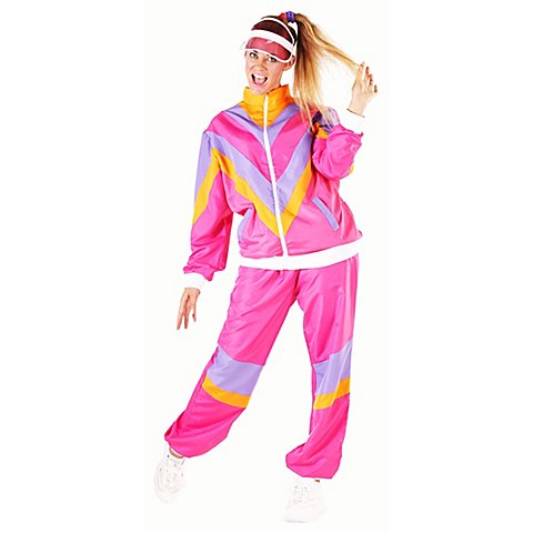 buttinette Trainingsanzug 80er Jahre unisex, pink/orange/lila von Exclusive Design by buttinette