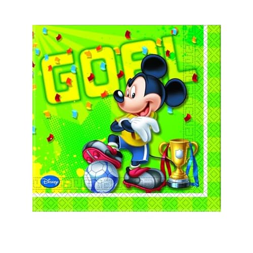 Servietten Mickey Goal Disney, 20 Stück von Disney