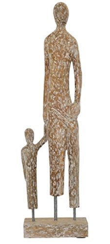 Exner Skulptur Familie Artisanal Figur Dekofigur 55 x15 cm Holzfigur von Exner