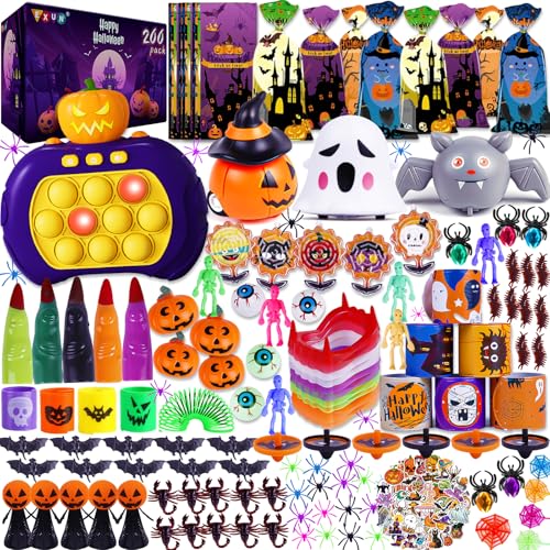 Exun Halloween-Partygeschenke, Halloween-Spielzeug für Leckereien, Klassenzimmerpreise, Geschenktütenfüller, Pinata-Füller, ideales Halloween-Geschenk für Kinder, Jugendliche und Kleinkinder, 200 von Exun