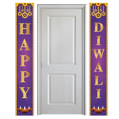 Eyccier Diwali Dekorationen Happy Diwali Banner 71x12 Zoll Außen innen Veranda Happy Diwali Zeichen Indisches Diwali Festival für Lichter Dekor und Vorräte für den Heimstil 1. von Eyccier