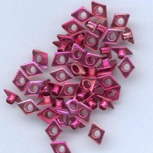 Eyelets 50 5mm Raute in versch. Farben nach Wahl (Metallic-Fuchsia) von Eyelets