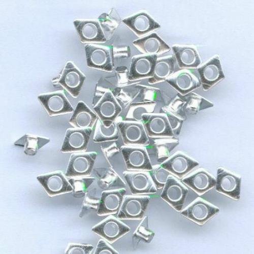 Eyelets 50 5mm Raute in versch. Farben nach Wahl (Silber) von Eyelets