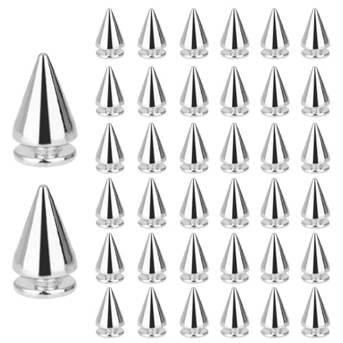 100 Stück Kegel-Nieten, 7,2 x 10 mm, Punk-Spikes, coole Metall-Nieten, Schraubverschluss für Kleidung, Lederjacke, DIY, Handwerk, Gürtel, Tasche, Armband, Halskette, Dekoration 100 Stück Kegel-Nieten, 7,2 x 10 mm, Punk-Spikes, coole Metall-Nieten, Schraubverschluss für Kleidung, Lederjacke, DIY, Handwerk, Gürtel, Tasche, Armband, Halskette, Dekoration von Ezranova