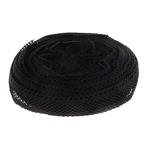 5 Yards 18mm Elastische Spitze Band Spitzen Spitzenband schneidern, Schwarz von F Fityle