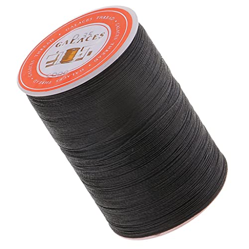 F Fityle 0,35mm Gewachster Polyester Geflochtener Faden Für DIY Lederwaren, Schwarz von F Fityle