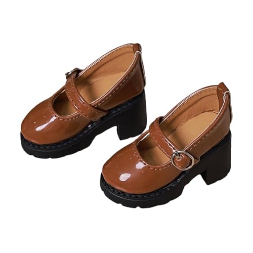 F Fityle 1:4 Schuhe mit Absatz, modische Schuhe, zum Selbermachen von Puppen, Koordination, Kleidung, pädagogische DIY-Schuhe für Damen, Puppenfiguren-Schuhe, Braun von F Fityle