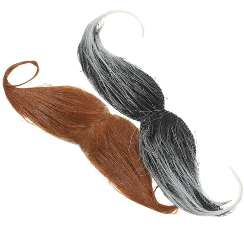 F Fityle 2Pcs Schnurrbärte Dekorationen Bart für Maskerade Pretend Spielen Party Männer von F Fityle