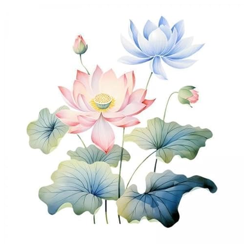 F Fityle 2x Lotus Wandaufkleber Zubehör Blumen Abnehmbare Wandtattoo für Küche Schlafzimmer Tür von F Fityle