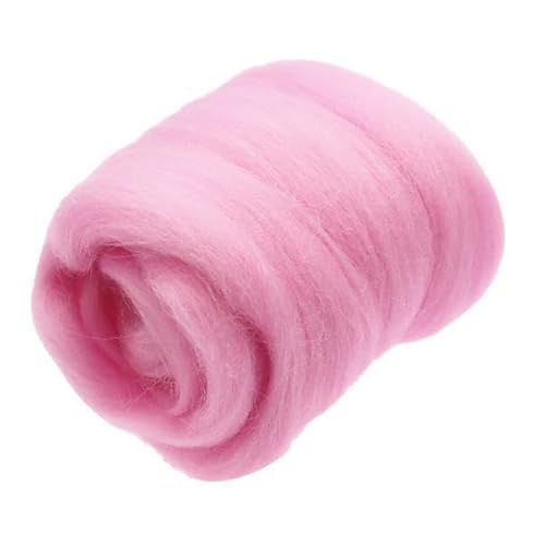 F Fityle 3x10g Weiche Wolle Roving Filzwolle für DIY Nadelfilzen Handwerk Rosa, Rosa, 2 Stk. von F Fityle