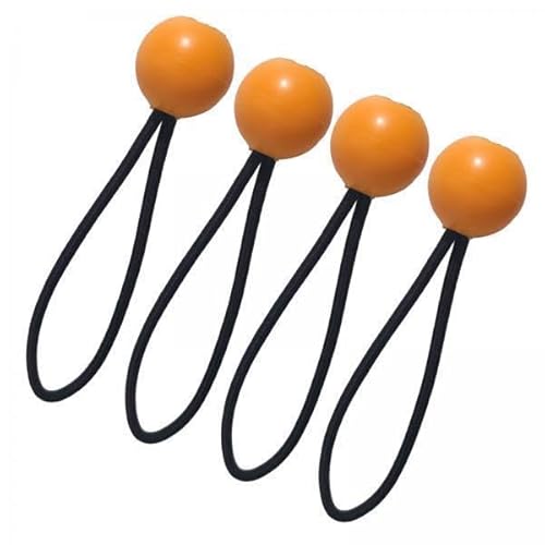 F Fityle 4X 4X Bungee Seil Spanngurt mit Kugel, 4 Mm Bindeseil, Elastisches Seil Zum Halten von Schlauch, Draht, Camping, Zelt Im Freien von F Fityle