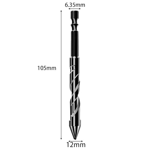 F Fityle 4x Spezieller Exzenterbohrer mit Gebogener Spitze, Legierter Stahl, Sechskantgriff, Ziegelbohrer für Metall von F Fityle