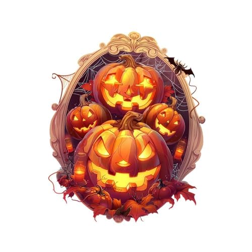 F Fityle Halloween Toilettenaufkleber, dekorative Tapete, Wandornament, PVC-Hintergrund, Kürbis-Wandtattoos für Küchentüren, Wohnzimmer von F Fityle