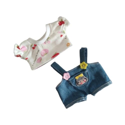 F Fityle Mini-Puppenkleidung, Spielzeug-Kleidungszubehör, Mädchen-Geschenk, Kostüme, Kleidung, Ankleide-Overall-Set für Puppen, Puppenkleidung für Kinder, Mehrfarbig von F Fityle