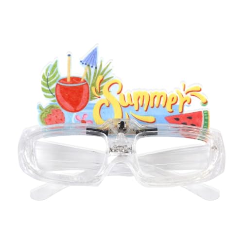 F Fityle Partybrille Ausgefallene dekorative leuchtende Brille für Sommer Geburtstag Halloween, Wassermelone, 11.5 cm x 15.5 cm von F Fityle