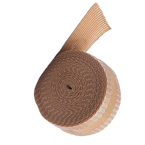 F Fityle Saumband aus Polyester, selbstklebend, Stofffixierband, Rolle, 2,5 cm x 5,5 m, zum Aufbügeln, Saumband zum Nähen von Kleidern, Kleidung, Hosen, Beige von F Fityle