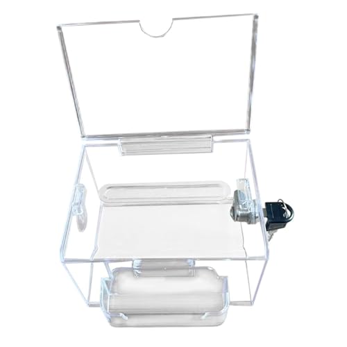 F Fityle Vorschlag Box Spendenfall Fall Speicher Container Sammlung Meinungen Visitenkarten Sammlung Case Case Comment Box für Table Shop, Transparent von F Fityle