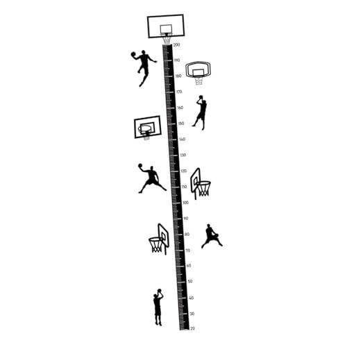 F Fityle Wachstumsmesslatte Tapete, Wanddekoration, DIY-Dekor Höhenmessung, Sportthema Wandlineal Wandkunst für Spielzimmer, A von F Fityle