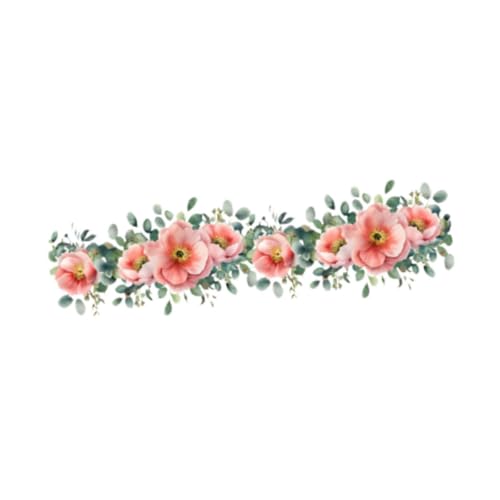 F Fityle Wandtattoo Blumen, selbstklebend, modernes PVC, Wandkunst, Dekor, Blumen-Wandaufkleber für Kinderzimmer, Wohnzimmer, Heimdekoration, Hell-pink von F Fityle