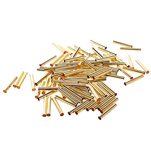 FITYLE 100 Stück Metallperlen Zwischenperlen Silber Gold Röhre Verbinder Beads Perlen - Gold FITYLE 100 Stück Metallperlen Zwischenperlen Silber Gold Röhre Verbinder Beads Perlen - Gold von F Fityle