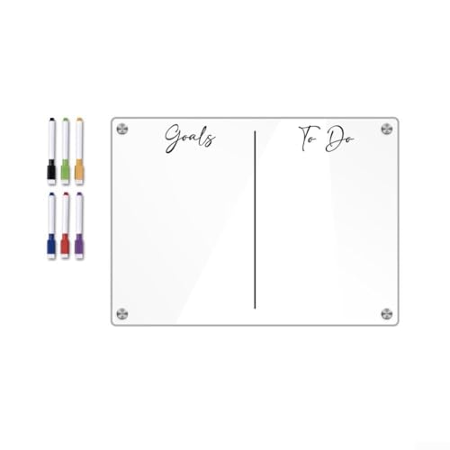 Kühlschrank-Magnet-Whiteboard, Acryl-Magnetkalender-Set für Kühlschrank, Planen, Löschen und Wiederholen, Mühelos auf Kurs bleiben (1) von FACAIIO