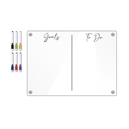 Kühlschrank-Magnet-Whiteboard, Acryl-Magnetkalender-Set für Kühlschrank, Planen, Löschen und Wiederholen, Mühelos auf Kurs bleiben (2) von FACAIIO