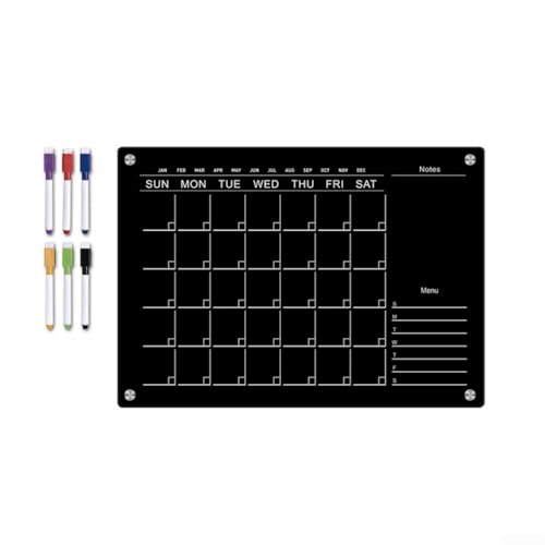 Magnetischer Memo-Kalender, stilvoller Acryl-Wochenplaner mit leicht zu reinigendem Kühlschrank von FACAIIO