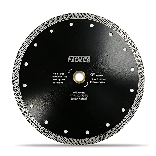 FACHLICH Diamant Trennscheibe 230MM mit Mesh Turbo Rim Segment Schneiden Fliesen Keramik Granit Marmor von FACHLICH