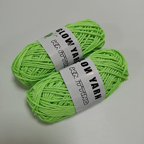 FACULX 2 Rollen Glow in the Dark Garn Leuchtend Stricken Häkelgarn zum Häkeln DIY Glow Fingering Gewicht Garn für DIY Kunst Handwerk Nähen Glow in the Dark Party Supplies von FACULX