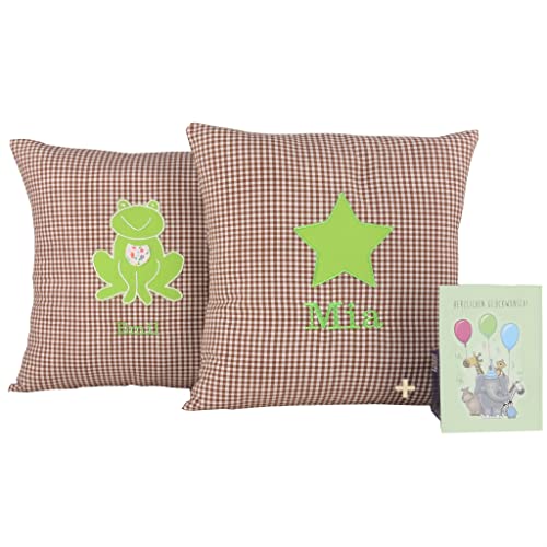 FADENZAUBER Babykissen personalisierbar mit Namen 40x40 cm für Jungen & Mädchen FADENZAUBER Babykissen personalisierbar mit Namen 40x40 cm für Jungen & Mädchen von FADENZAUBER Design for Kids