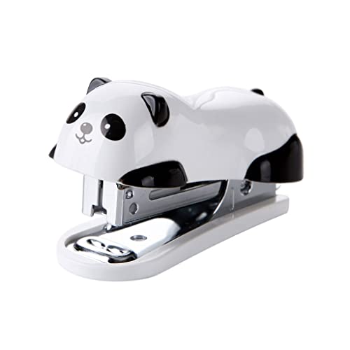 Schreibtischheftgerät Panda Kreativer Arbeitsplattenhefter Bürohefter Tragbares Studentenschreibwaren Tiermodellierung Schreibtischzubehör Büroheftgerät mit 12 Seiten Kapazität (A) von FAEUJG