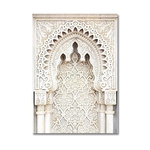 FAIRFOCUS Moderne Bilder Wohnzimmer Wand Dekorationen Wohnzimmer Room Decore Islamische Beige Moschee Poster Leinwand Drucke Marokko Wandkunst Malerei Bilder Böhmen Heimtextilien von FAIRFOCUS