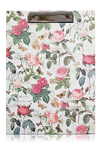 Klemmbrett Vintage Roses, A4 von FAIRklemmt