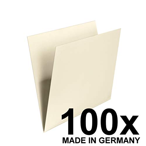 Original Falken 100er Pack Einstellmappe. Made in Germany. Aus Recycling-Karton für DIN A4 mit Schreibrand, für Steh- und Hängesammler hellchamois Blauer Engel ideal für die lose Blatt-Ablage von FALKEN