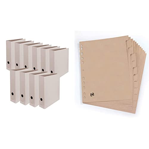 Original Falken 10er Pack Vegan-Ordner Pure Raw. Made in Germany. 8 cm breit DIN A4 Grau Aktenordner & Oxford Touareg Register, DIN A4, Recycling-Karton, 12 Taben, beige Original Falken 10er Pack Vegan-Ordner Pure Raw. Made in Germany. 8 cm breit DIN A4 Grau Aktenordner & Oxford Touareg Register, DIN A4, Recycling-Karton, 12 Taben, beige von FALKEN
