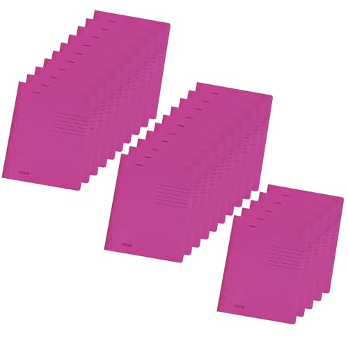 FALKEN 25er Pack Schnellhefter Intensivfarben. Made in Germany. Aus Recycling-Karton für DIN A4 kaufmännische und Behördenheftung Pastell-Farbe pink Hefter ideal für Büro und Schule von FALKEN