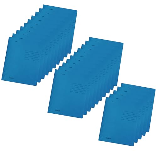 FALKEN 25er Pack Schnellhefter Intensivfarben. Made in Germany. Aus Recycling-Karton für DIN A4 kaufmännische und Behördenheftung blau Blauer Engel Hefter ideal für Büro und Schule von FALKEN